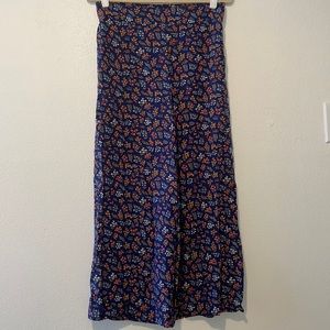Madewell Wide-Leg Floral Crop Pants